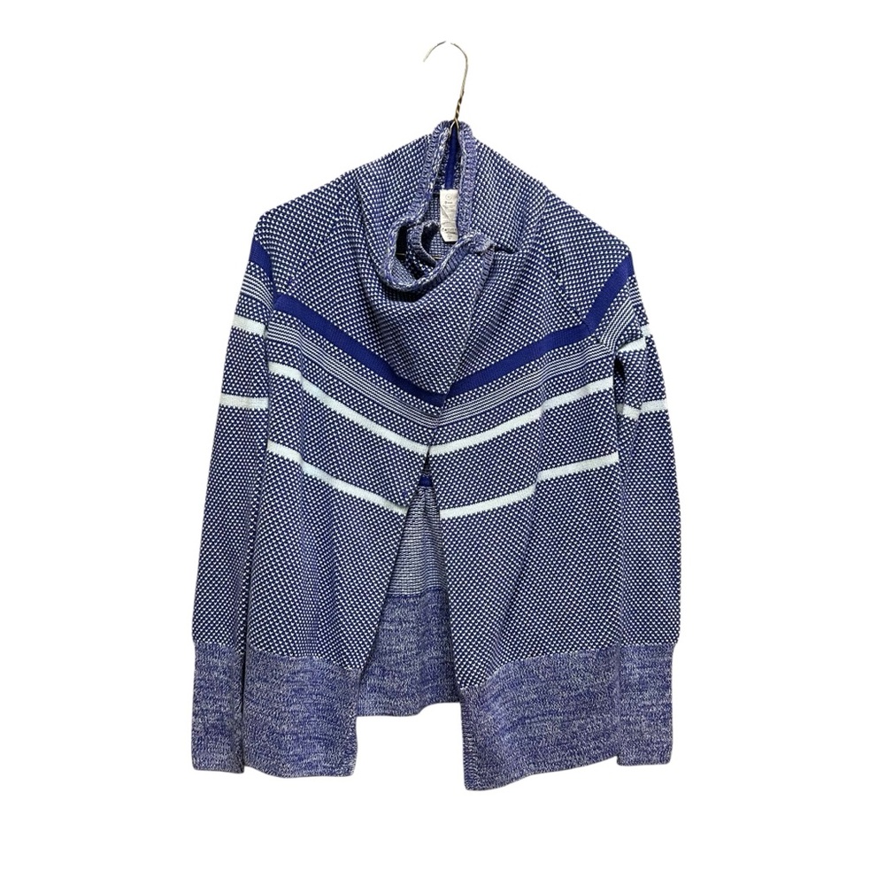 Ivivva Girls Feeling Toasty Wrap Cardigan Blue White Size 10